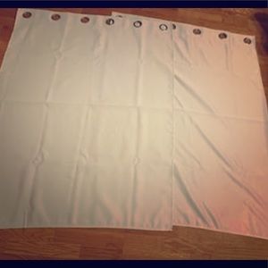 Off white curtains (black out- 2 panels)
